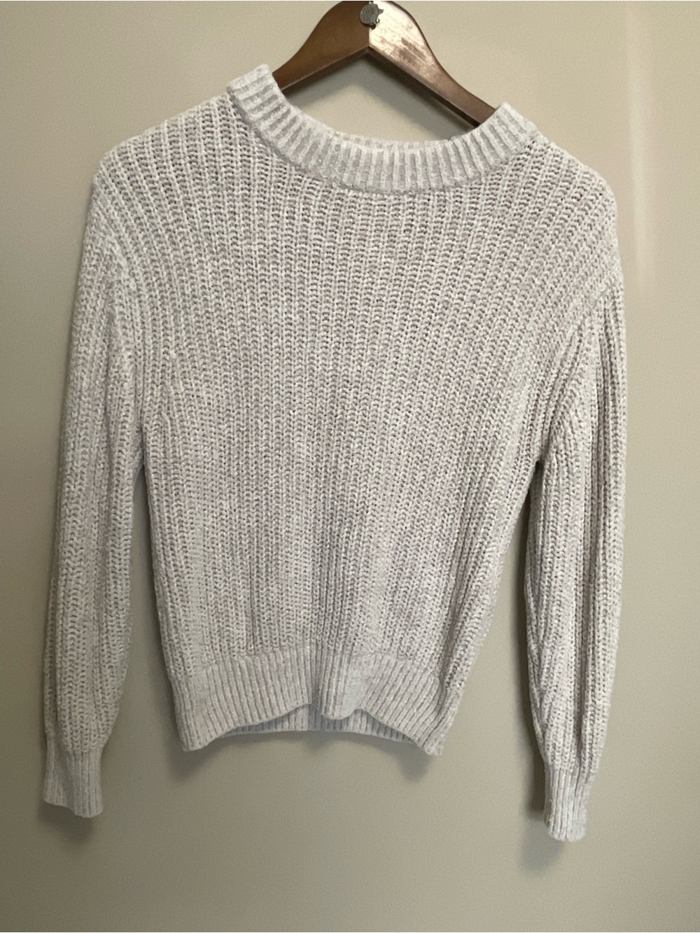 Wilfred Aritzia Beige Essentials Chenille Crew Neck Sweater Womenâs XS